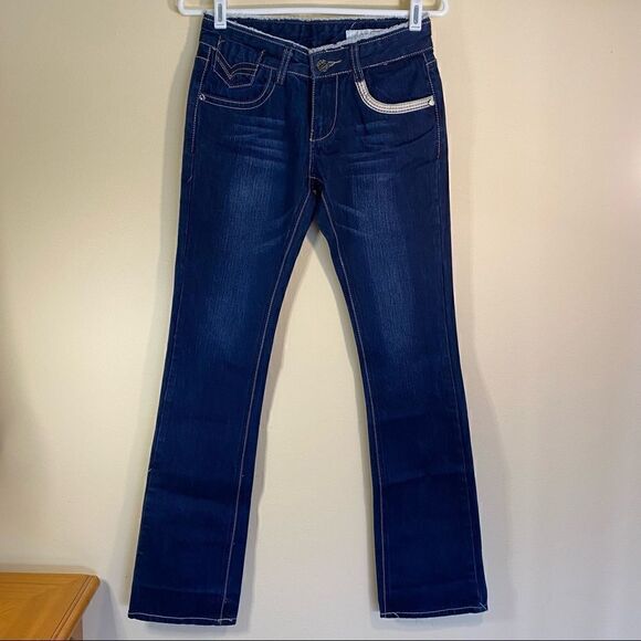 DARK WASH DENIM JEANS 6 NWT - Picture 9 of 16